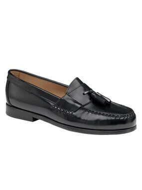 Johnston & Murphy Hayes Tassel Loafers Black Leather Men’s 11 Wide New In Box